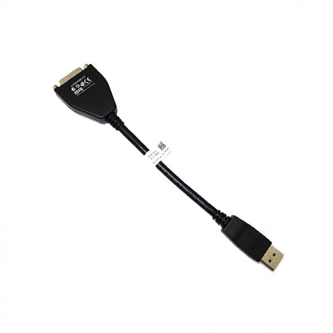 Dell - Câble Adaptateur Dell 023NVR 23NVR DisplayPort vers DVI-D Single Link 20cm Noir - Carte Graphique NVIDIA