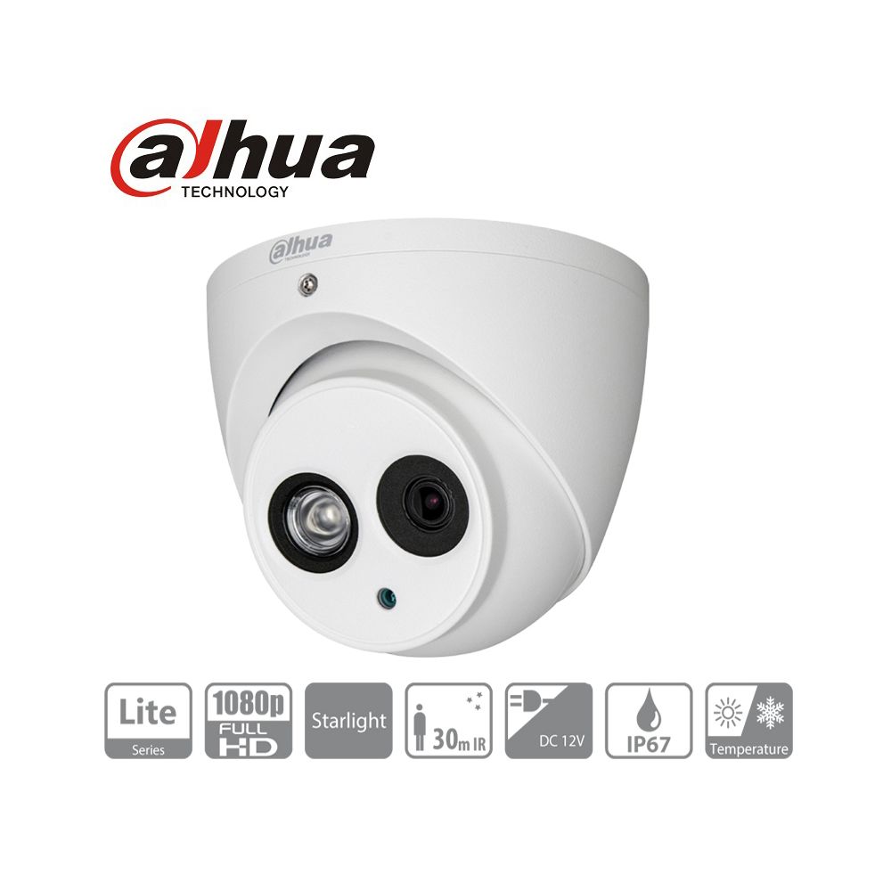 Dahua - Caméra DAHUA dôme 2 mégapixels IR50m - Caméra de surveillance connectée