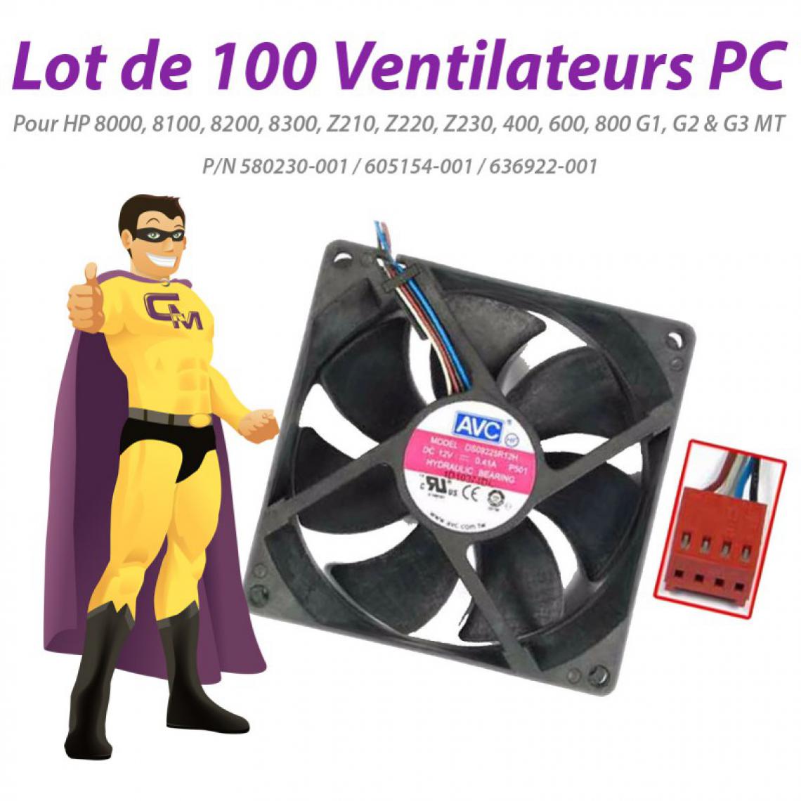 Hp - Lot x100 Ventilateurs PC HP 8100 8200 8300 Z210 Z220 Z230 600 800 G1 G2 G3 MT - Ventilateur Pour Boîtier