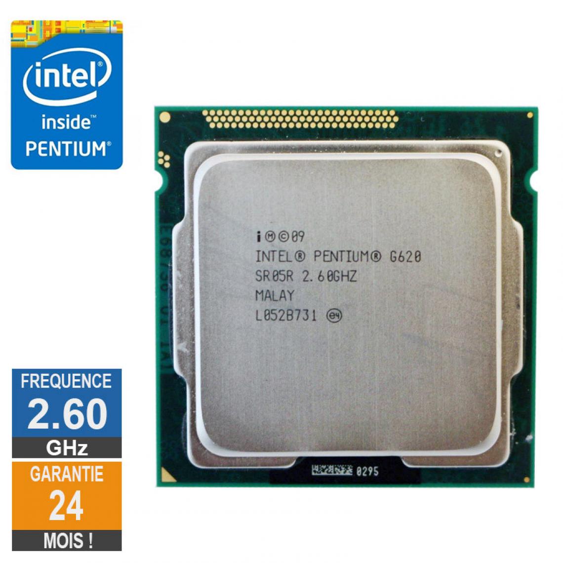 Intel - Processeur Intel Pentium G G620 2.60GHz SR05R FCLGA1155 3Mo - Processeur INTEL