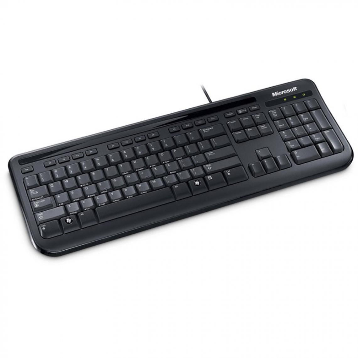 Microsoft - Clavier PC AZERTY Noir USB Microsoft Keyboard 400 1576 X823082-006 107 Touches - Clavier