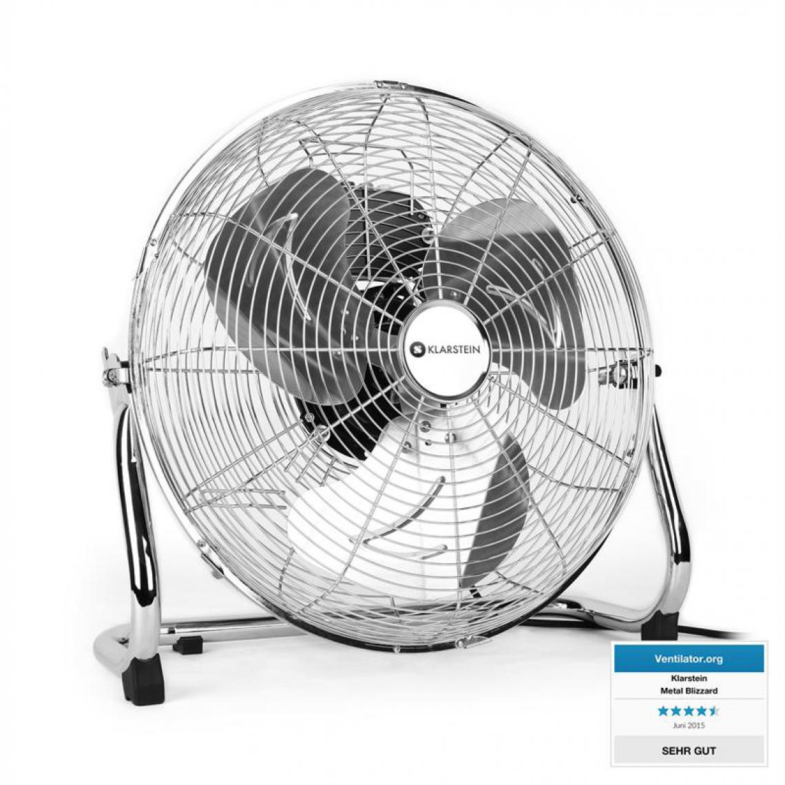 Klarstein - Klarstein Metal Blizzard ventilateur sol 16" 100W inclinable Klarstein - Ventilateur