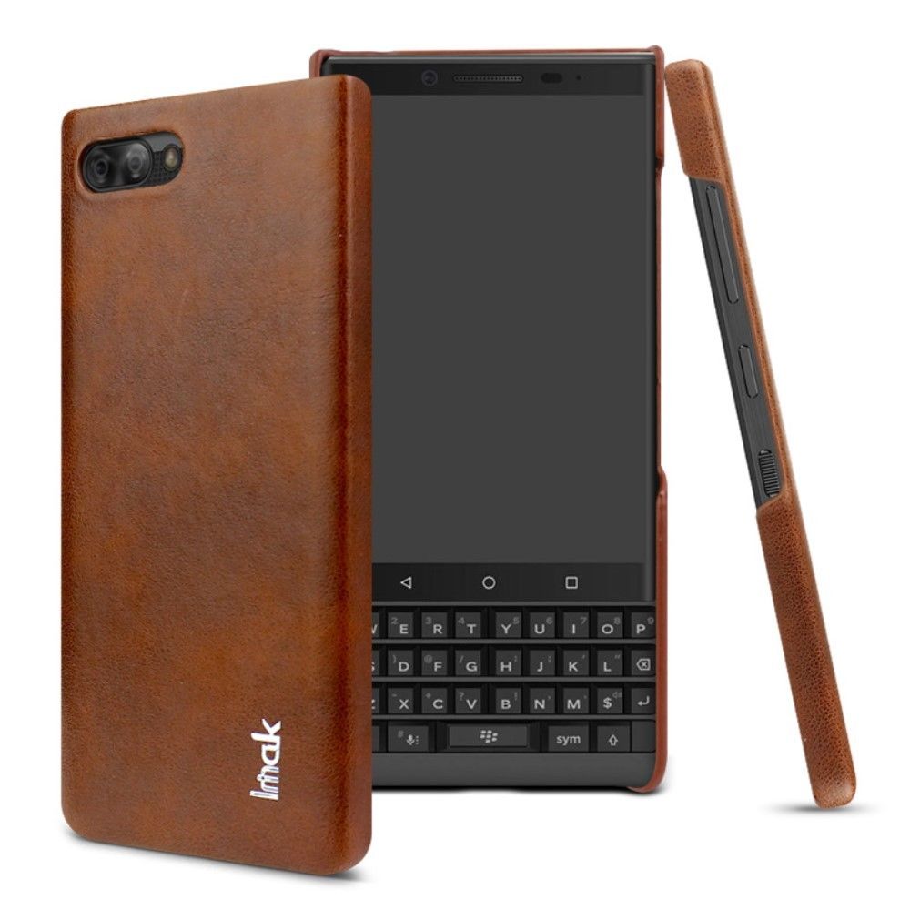 marque generique - Etui en PU revêtement rigide marron pour votre BlackBerry Key2 - Autres accessoires smartphone