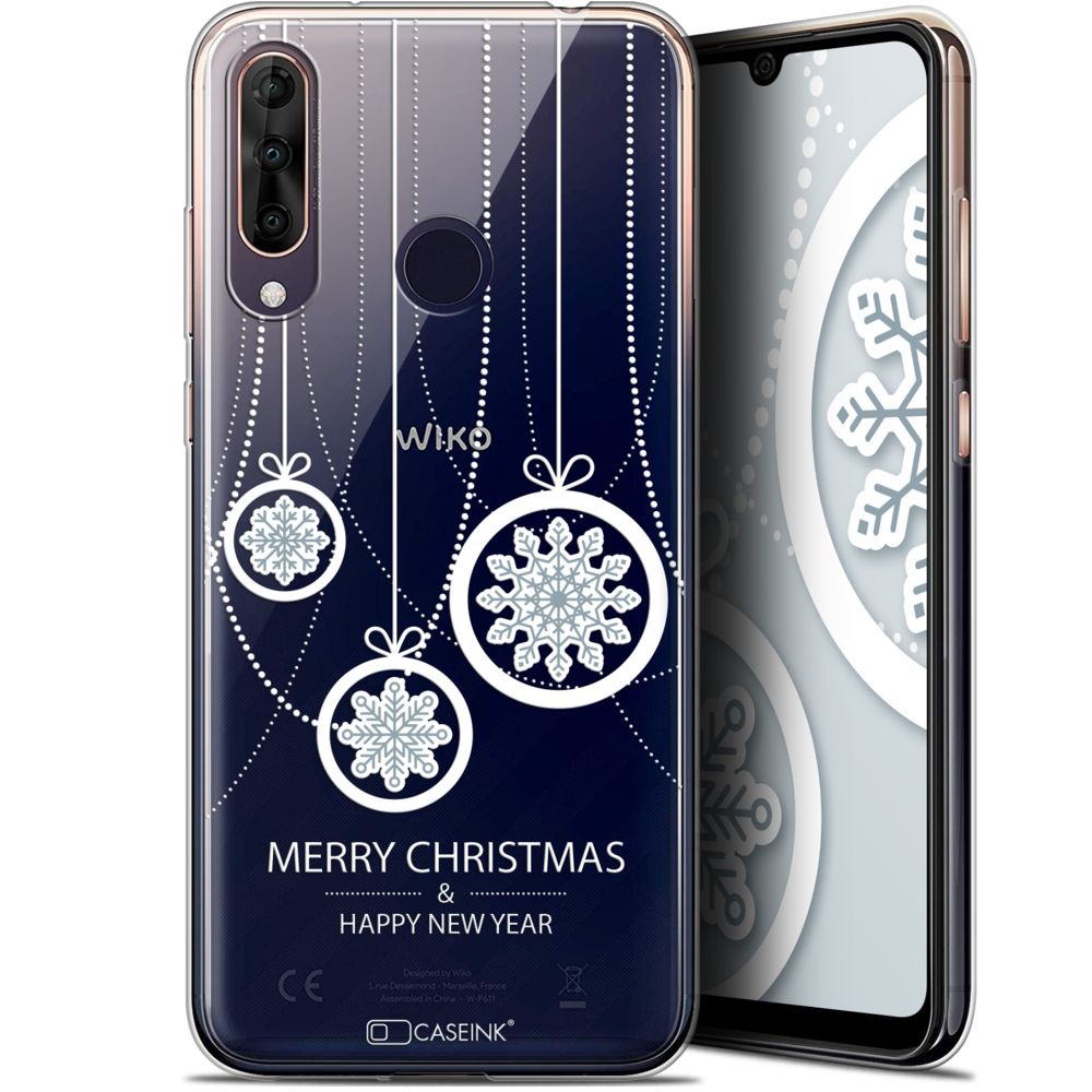 Caseink - Coque Pour Wiko View 3 PRO (6.3 ) [Gel HD Collection Noël 2017 Design Christmas Balls - Souple - Ultra Fin - Imprimé en France] - Coque, étui smartphone