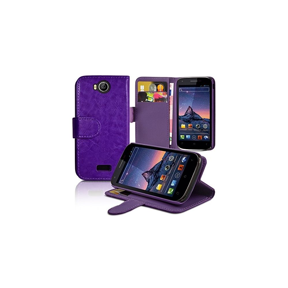 Karylax - Housse Coque Etui Portefeuille Fonction Support Couleur Violet pour Wiko Cink Peax 2 - Autres accessoires smartphone
