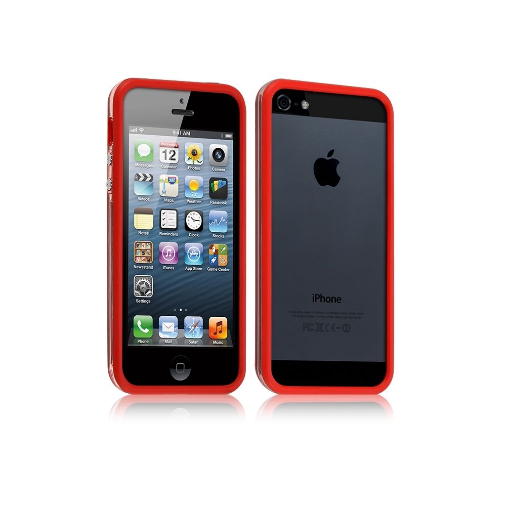Karylax - Coque Bumper pour Apple iPhone SE couleur rouge - Autres accessoires smartphone