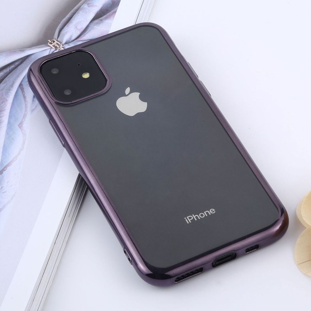 Wewoo - Coque Souple TPU Transparent Etui de protection pour téléphone portable étanche et à l'eau iPhone 11 Violet - Coque, étui smartphone