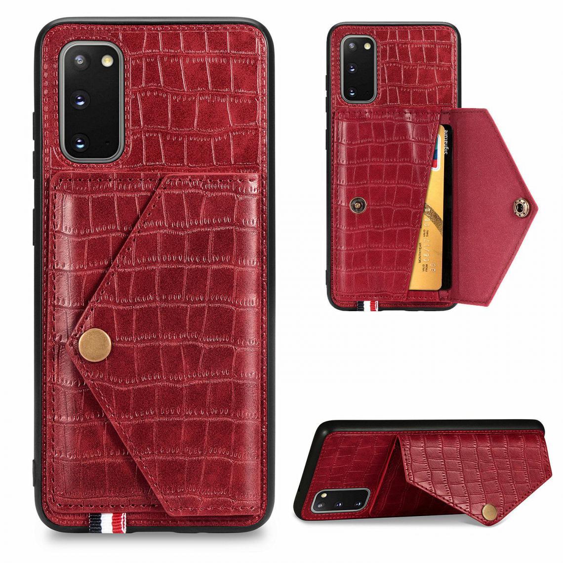OtterBox - Housse Etui Coque de protection pour Samsung Galaxy S20 Rouge avec Porte Carte (imit Croco) [Rouge] - Coque, étui smartphone