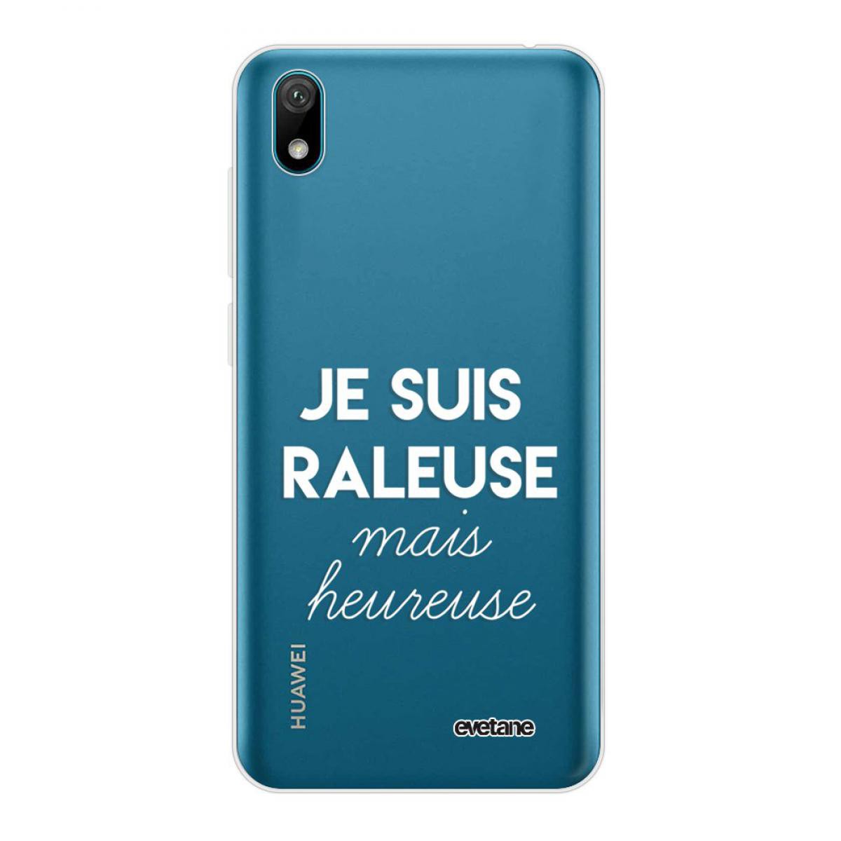 Evetane - Coque Huawei Y5 2019 souple transparente Raleuse mais heureuse blanc Motif Ecriture Tendance Evetane - Coque, étui smartphone