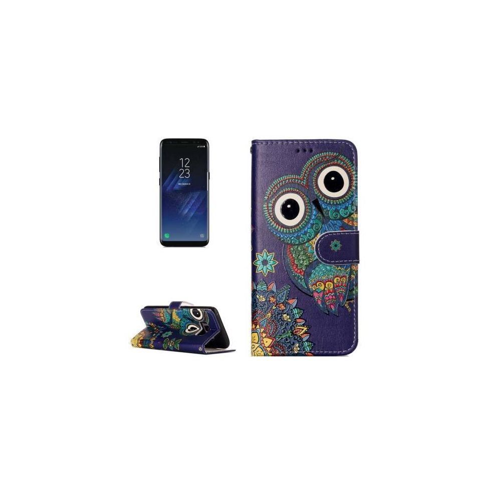 Auto-Hightech - Étui en cuir-Etui à rabat horizontal en cuir gaufré brillant pour Galaxy S8 + / G9550 avec porte-cartes et emplacements de cartes - Coque, étui smartphone