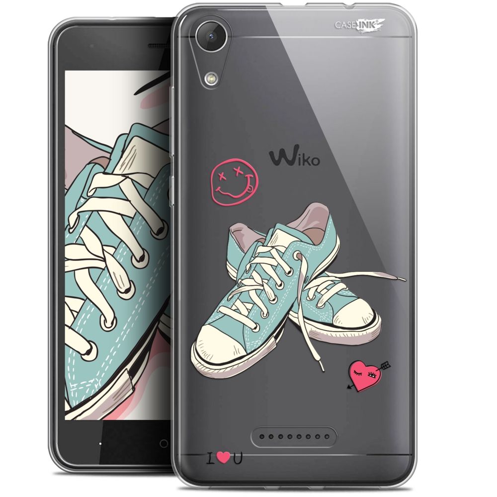 Caseink - Coque arrière Wiko Lenny 4 (5 ) Gel HD [ Nouvelle Collection - Souple - Antichoc - Imprimé en France] Mes Sneakers d'Amour - Coque, étui smartphone