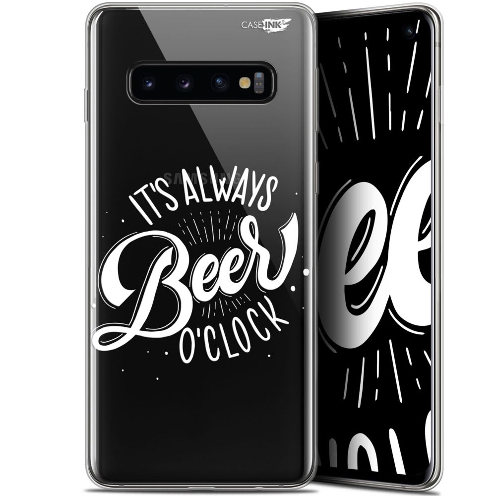 Caseink - Coque arrière Samsung Galaxy S10 (6.1 ) Gel HD [ Nouvelle Collection - Souple - Antichoc - Imprimé en France] Its Beer O'Clock - Coque, étui smartphone