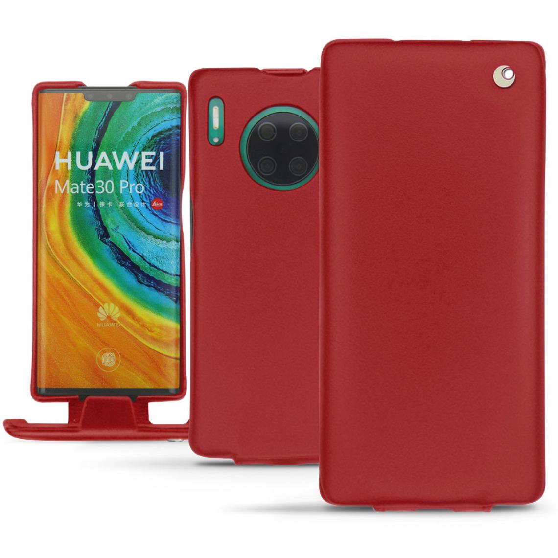Noreve - Housse cuir Huawei Mate 30 Pro - Rabat vertical - Rouge ( Nappa - Pantone 199C ) - cuir Perpétuelle - NOREVE - Coque, étui smartphone