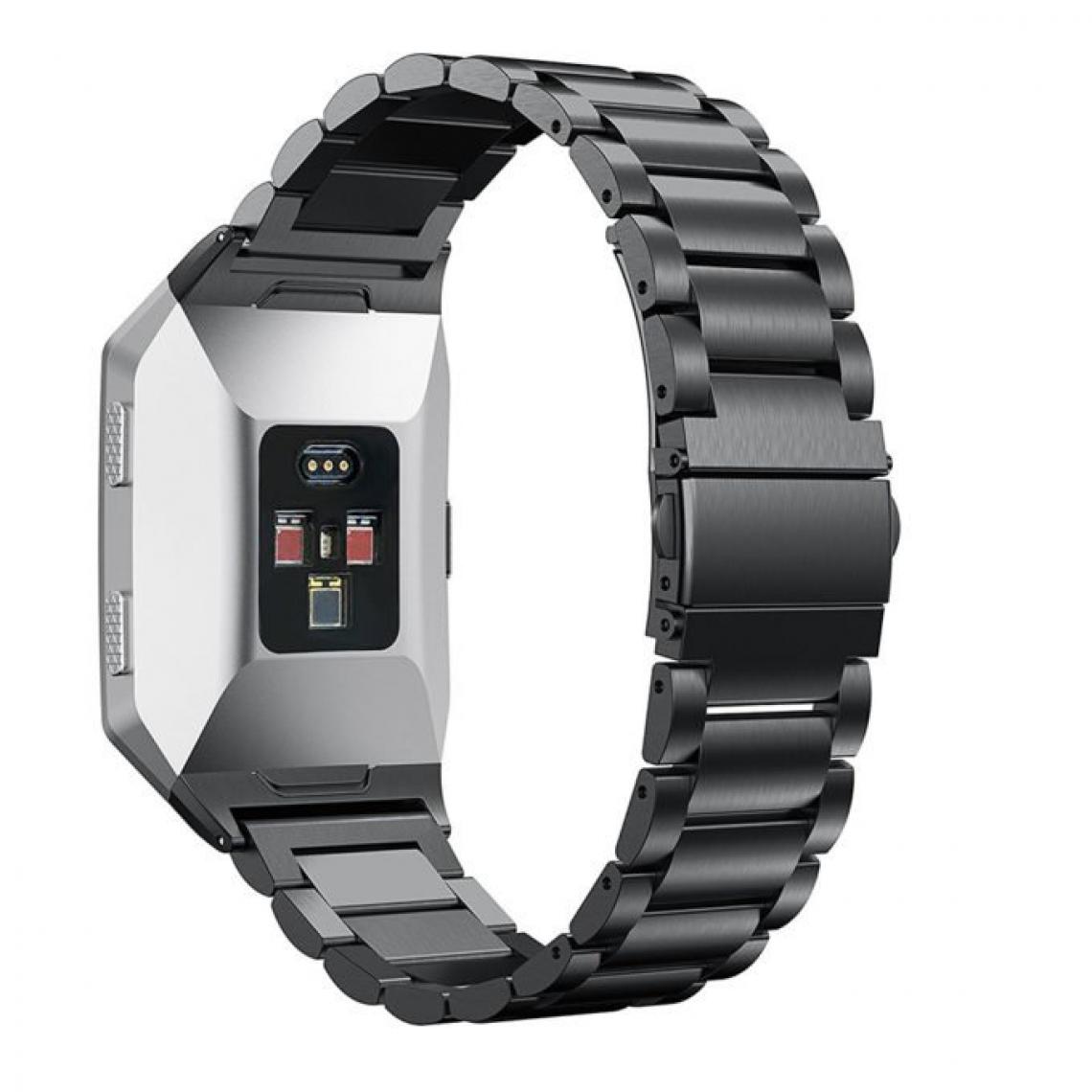 Phonecare - Bracelet Acier Stainless Lux + Outil - Fitbit Ionic - Noir - Autres accessoires smartphone