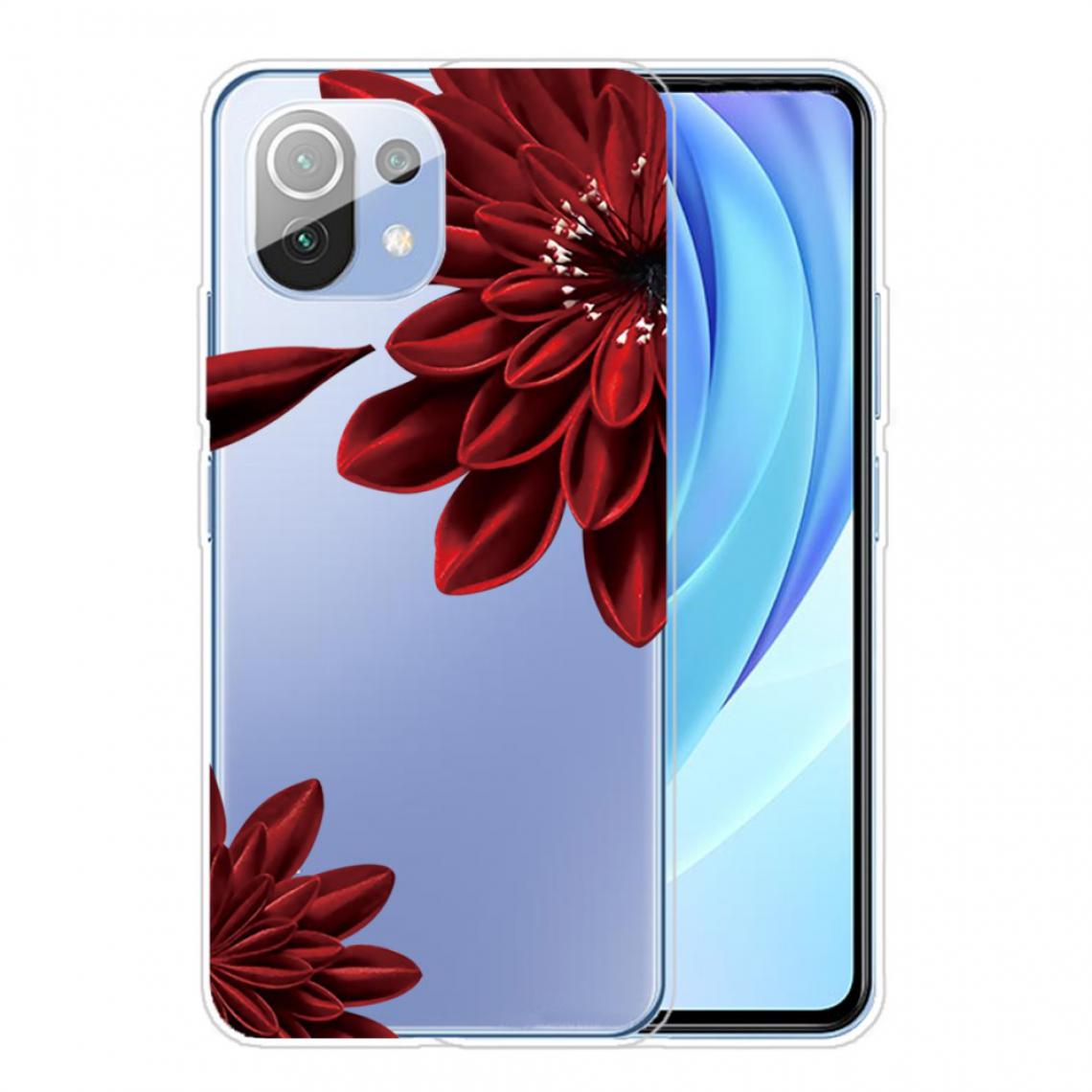 Other - Coque en TPU Impression de motifs souple fleur rouge pour votre Xiaomi Mi 11 - Coque, étui smartphone