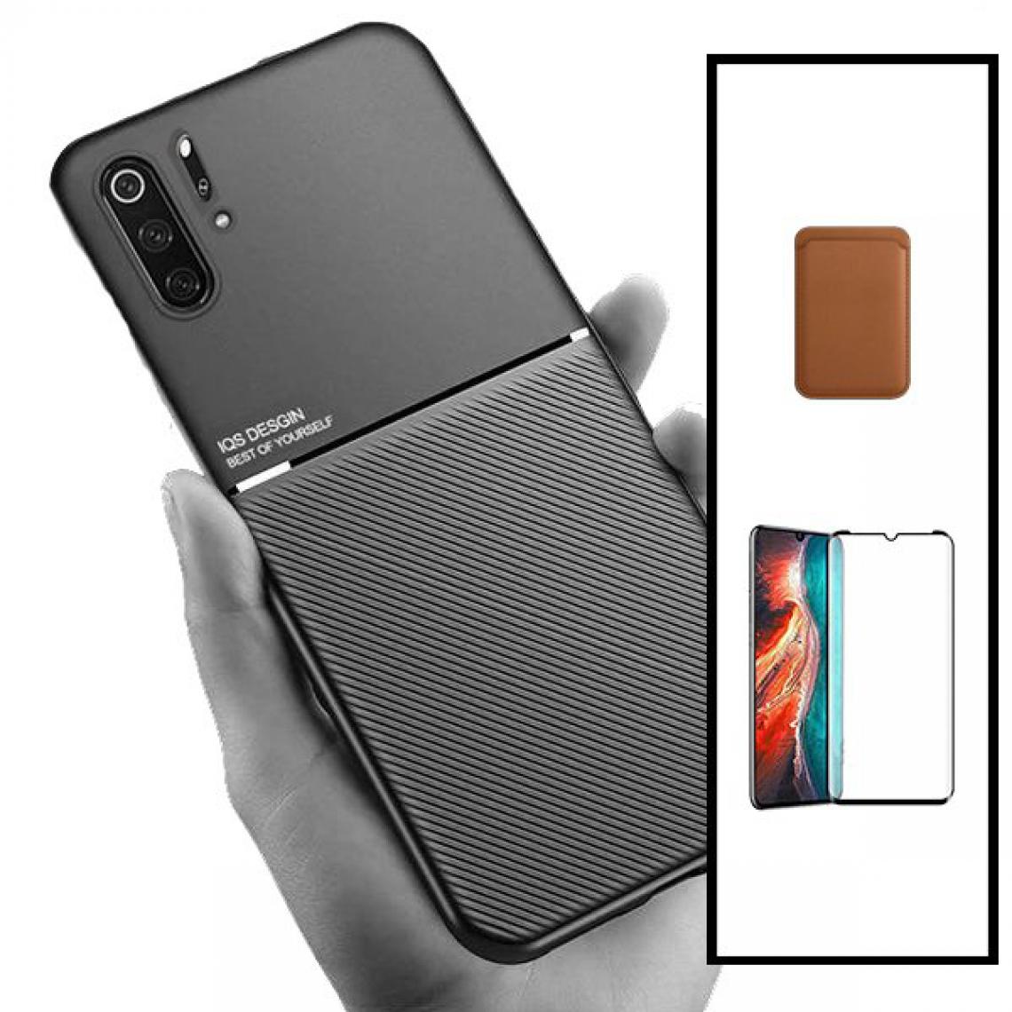 Phonecare - Kit Coque Magnetic Lux + Magentic Wallet Marron + 5D Full Cover - Huawei P30 Pro - Coque, étui smartphone