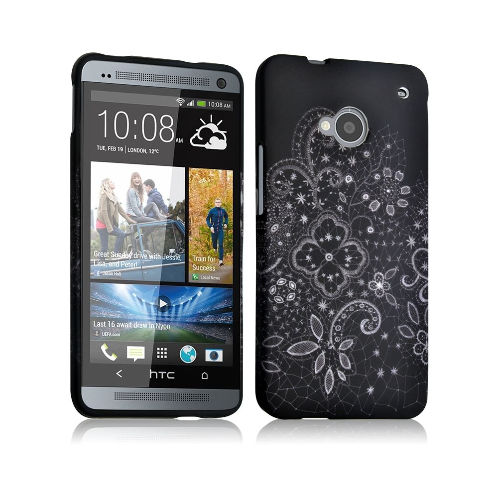 Karylax - Housse Etui Coque Semi Rigide pour HTC ONE M7 avec motif LM11 + Film de Protection - Autres accessoires smartphone