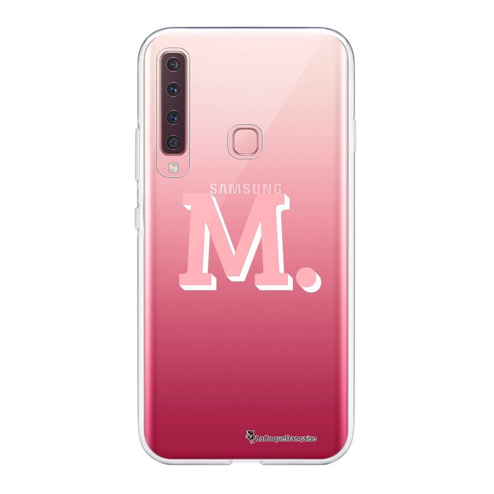 La Coque Francaise - Coque Samsung Galaxy A9 2018 souple transparente Initiale M Motif Ecriture Tendance La Coque Francaise. - Coque, étui smartphone