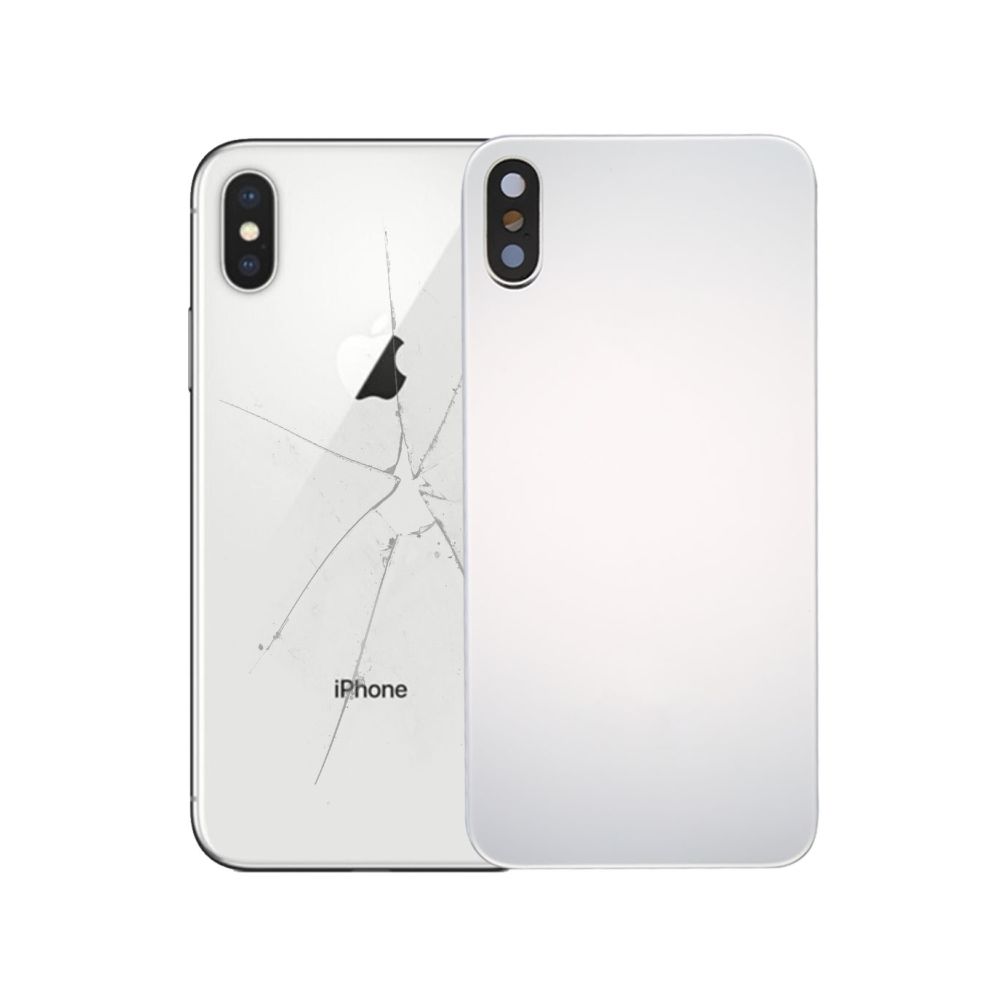 Wewoo - Pour iPhone X Couverture arrière argent avec adhésif Pièce détachée - Coque, étui smartphone