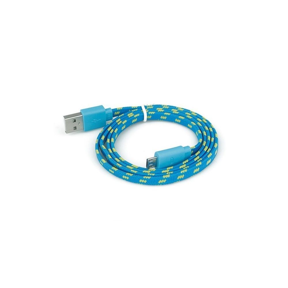 Shot - Cable Tresse Type C pour SONY Xperia XZ1 Compact 3m Chargeur USB Reversible Connecteur Tissu Tisse Nylon (BLEU) - Chargeur secteur téléphone