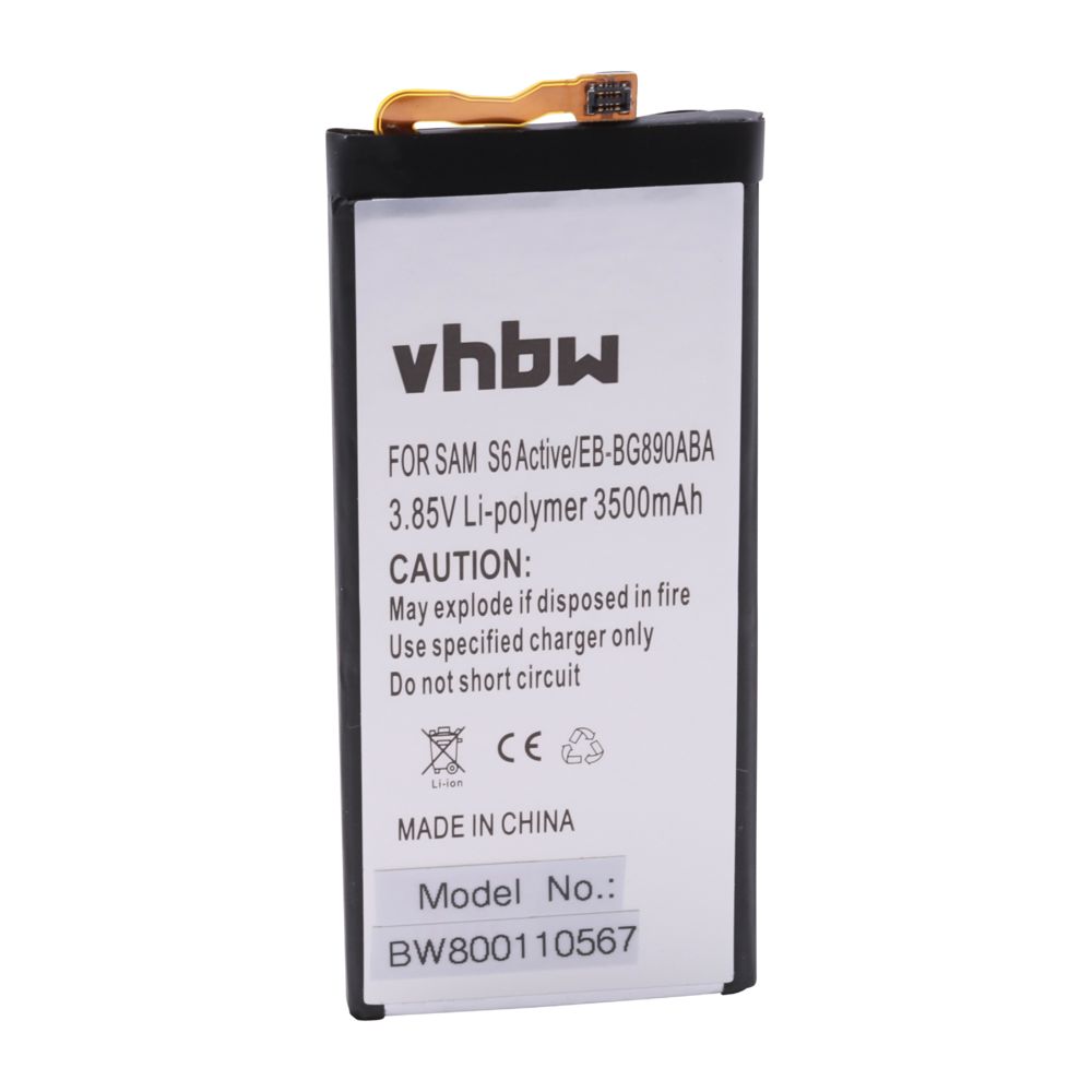 Vhbw - vhbw Li-Polymer Batterie 3500mAh (3.85V) pour téléphone portable Smartphone Samsung Galaxy S6 Active, Active LTE-A comme EB-BG890ABA. - Batterie téléphone