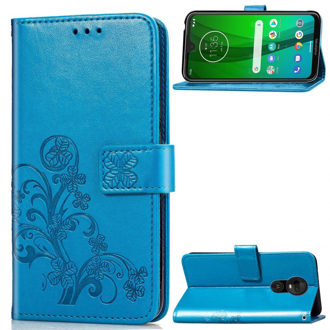 OtterBox - Moto G7 Housse Etui Coque de protection type portefeuille (lys) [Bleu] - Coque, étui smartphone
