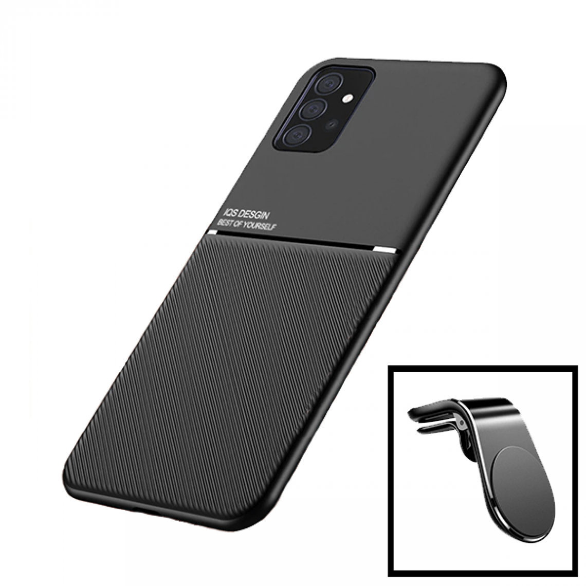 Phonecare - Kit de Coque Magnétique Lux + Support Magnétique L Conduite en toute sécurité pour Samsung Galaxy A72 - Coque, étui smartphone