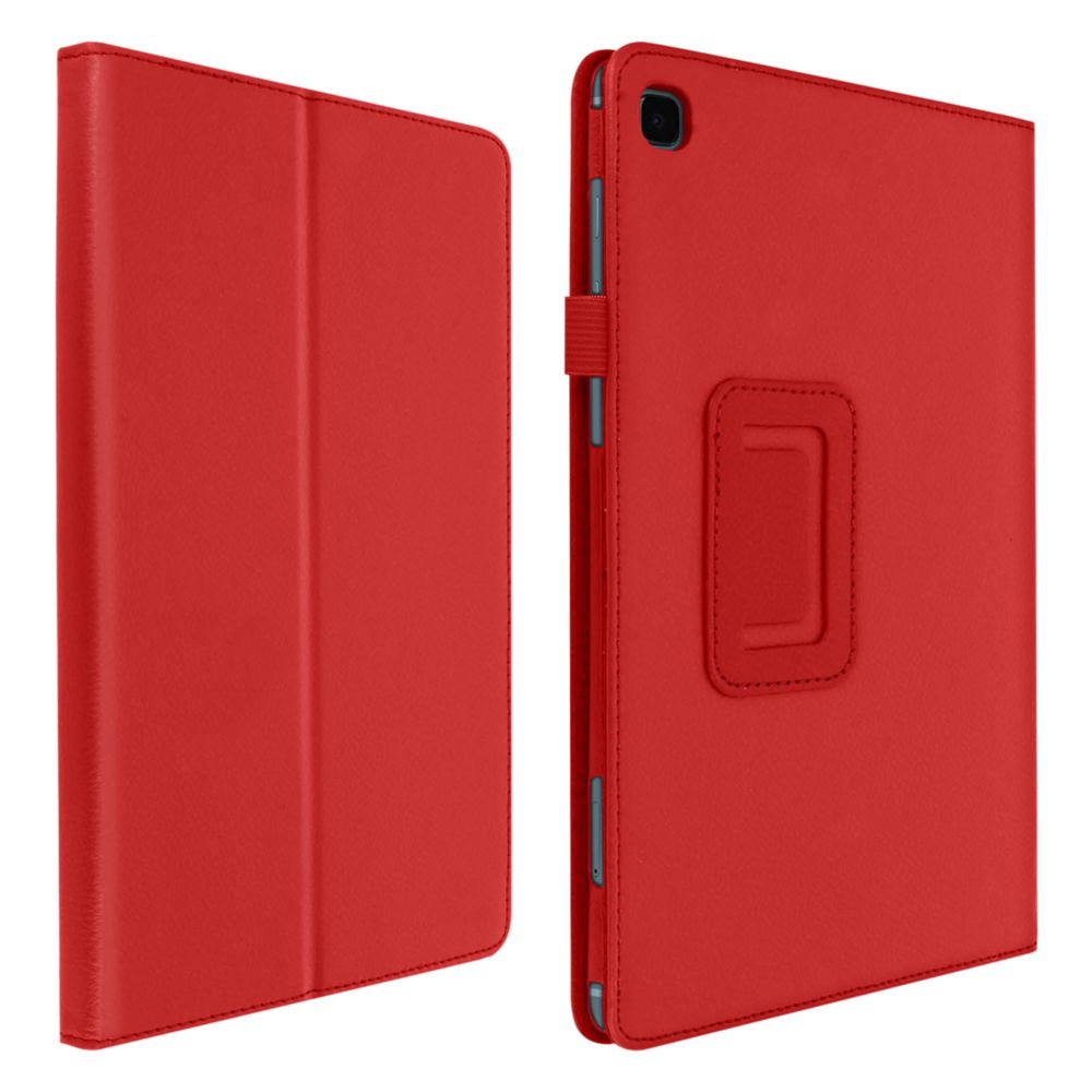 Avizar - Étui Galaxy Tab S6 Lite Housse Intérieur Soft Touch Fonction Support Rouge - Coque, étui smartphone