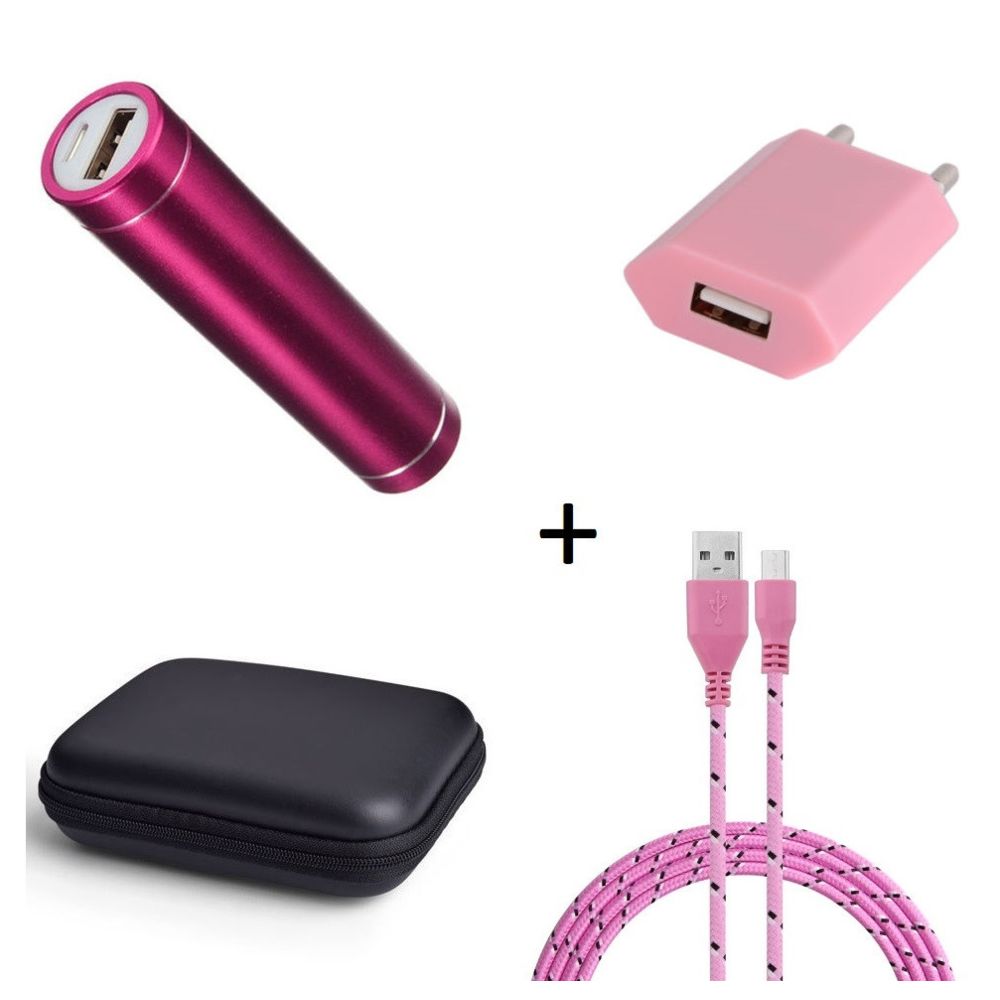 Shot - Pack pour SONY Xperia T3 (Cable Chargeur Micro USB Tresse 3m + Pochette + Batterie + Prise Secteur) Android - Chargeur secteur téléphone