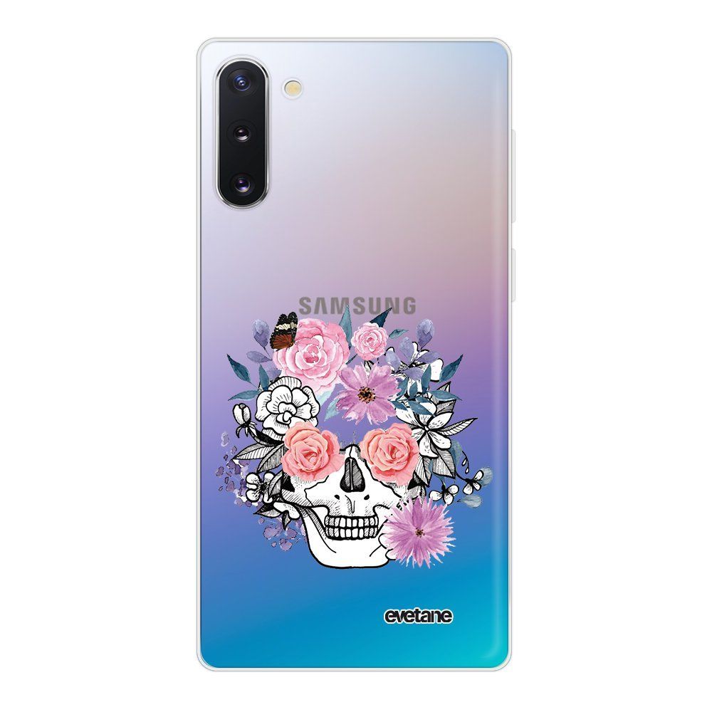 Evetane - Coque Samsung Galaxy Note 10 360 intégrale transparente Crâne floral Ecriture Tendance Design Evetane. - Coque, étui smartphone