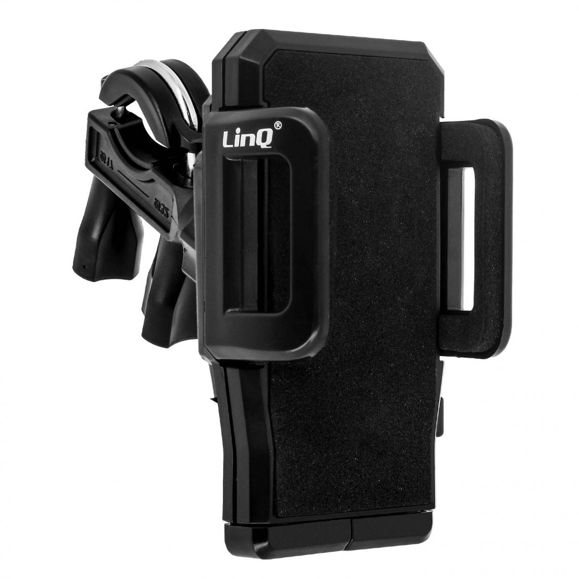 Linq - Support Vélo Universel Fixation Guidon Pinces ajustables Rotatif 360° LinQ Noir - Autres accessoires smartphone
