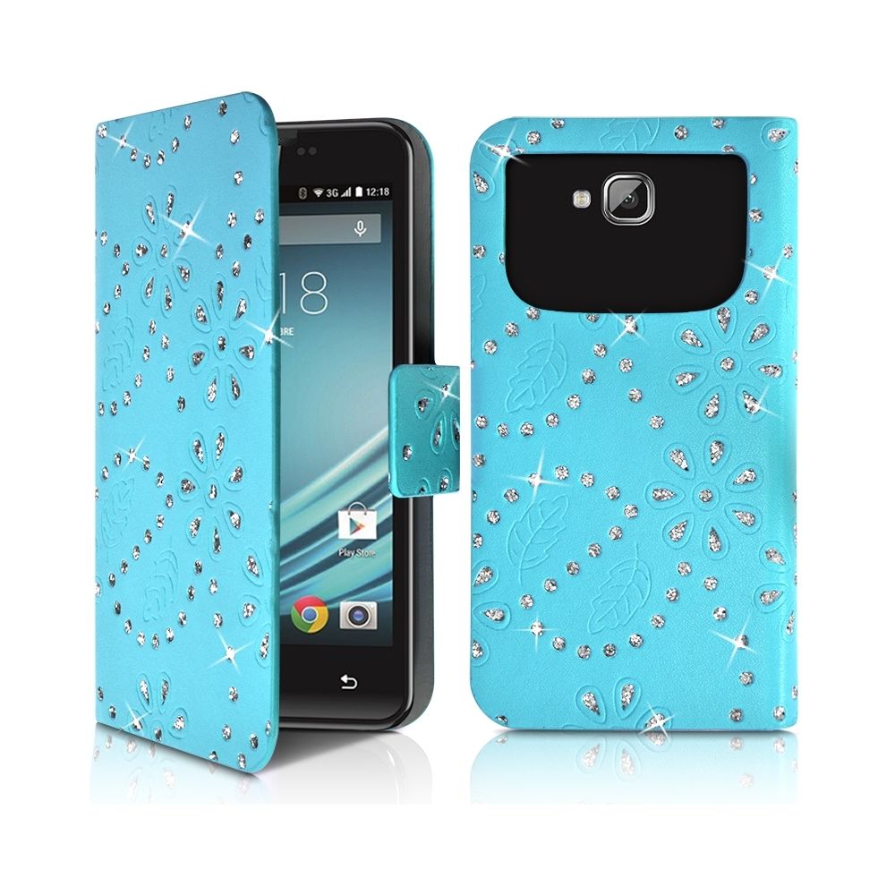 Karylax - Etui Portefeuille Motif Diamant Universel S bleu clair pour Altice Starshine 5 - Autres accessoires smartphone