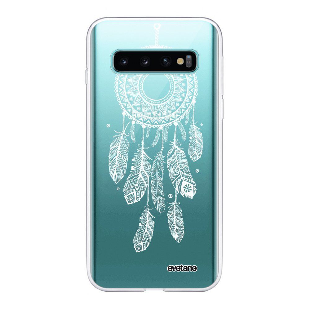 Evetane - Coque Samsung Galaxy S10 souple transparente Attrape reve blanc Motif Ecriture Tendance Evetane. - Coque, étui smartphone