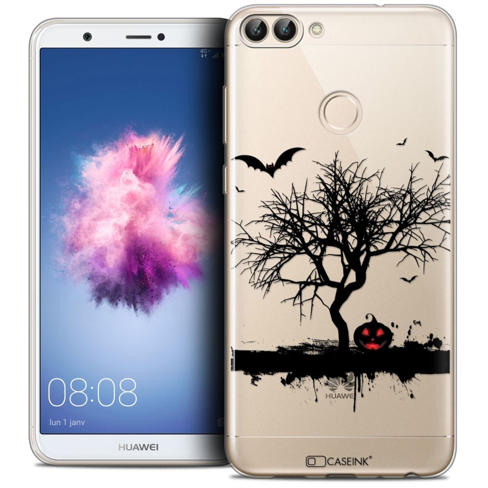Caseink - Coque Housse Etui Huawei P Smart (5.7 ) [Crystal Gel HD Collection Halloween Design Devil's Tree - Souple - Ultra Fin - Imprimé en France] - Coque, étui smartphone