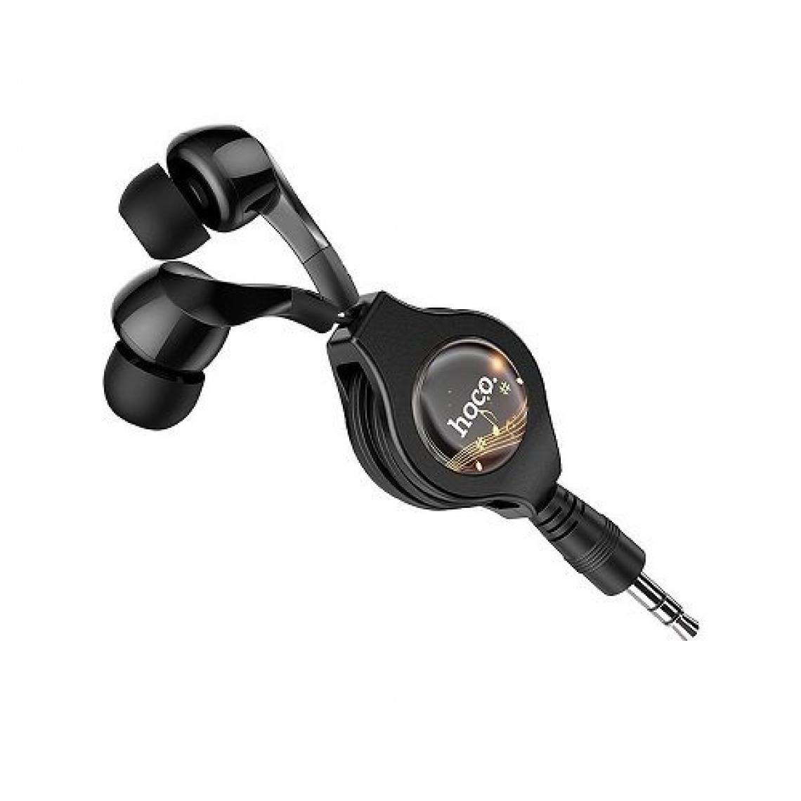 Hoco - Écouteur retractable enrouleur Hoco Noir pour Vivo X50 - Autres accessoires smartphone