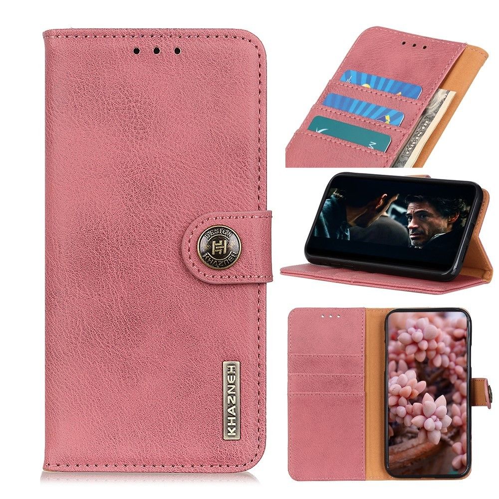 marque generique - Etui en PU avec support rose pour votre Samsung Galaxy A71 - Coque, étui smartphone