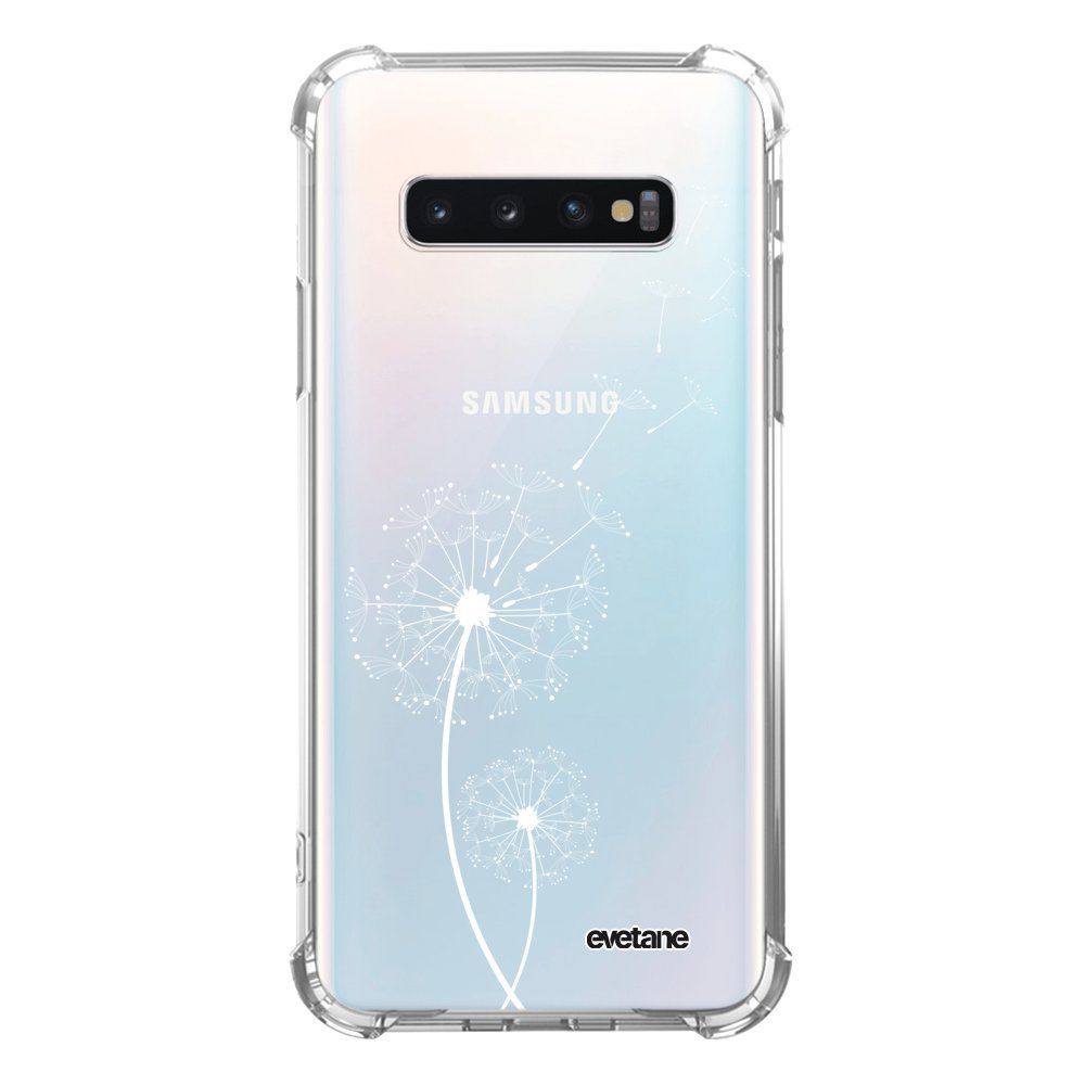 Evetane - Coque Samsung Galaxy S10 anti-choc souple avec angles renforcés transparente Pissenlit blanc Evetane - Coque, étui smartphone