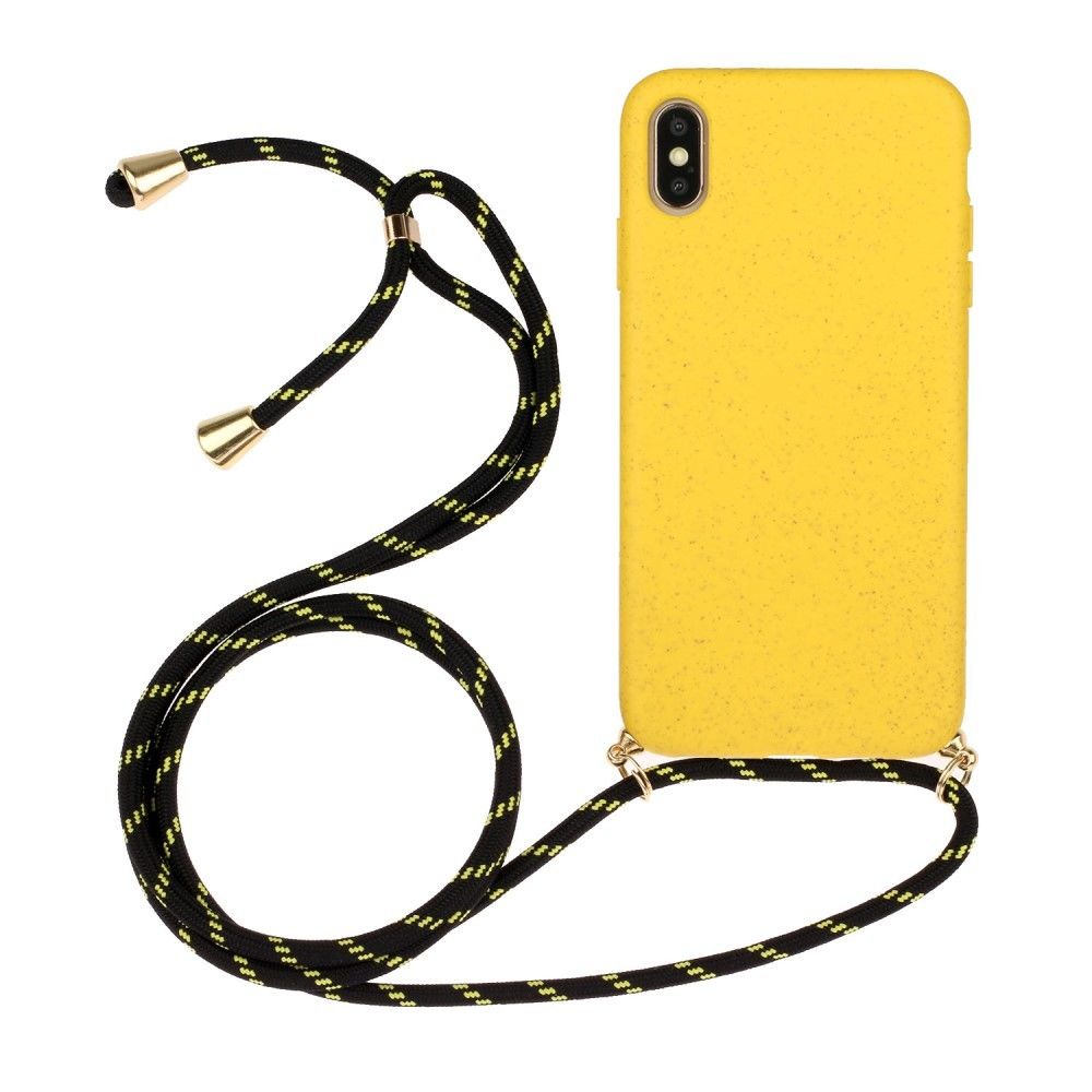 Generic - Coque en TPU souple avec sangle multifonction jaune pour votre Apple iPhone XS Max 6.5 pouces - Coque, étui smartphone