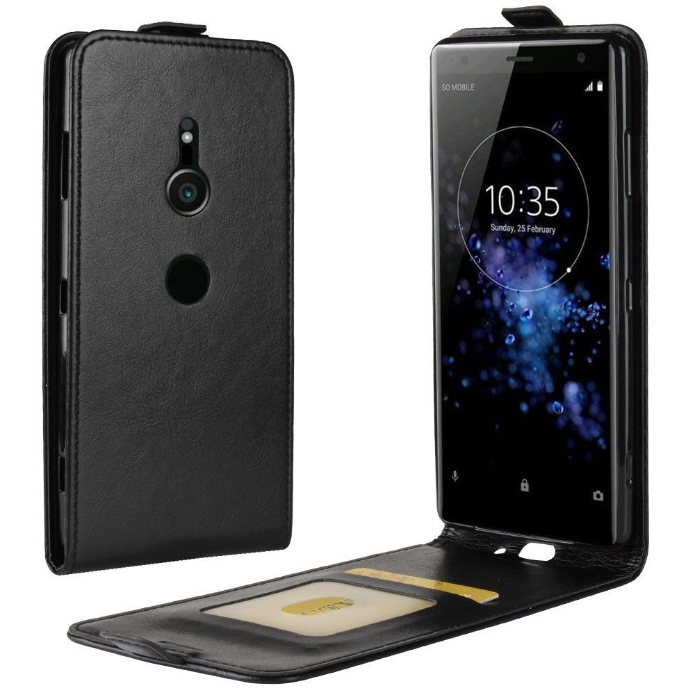 marque generique - Etui en PU flip vertical noir pour votre Sony Xperia XZ3 - Autres accessoires smartphone