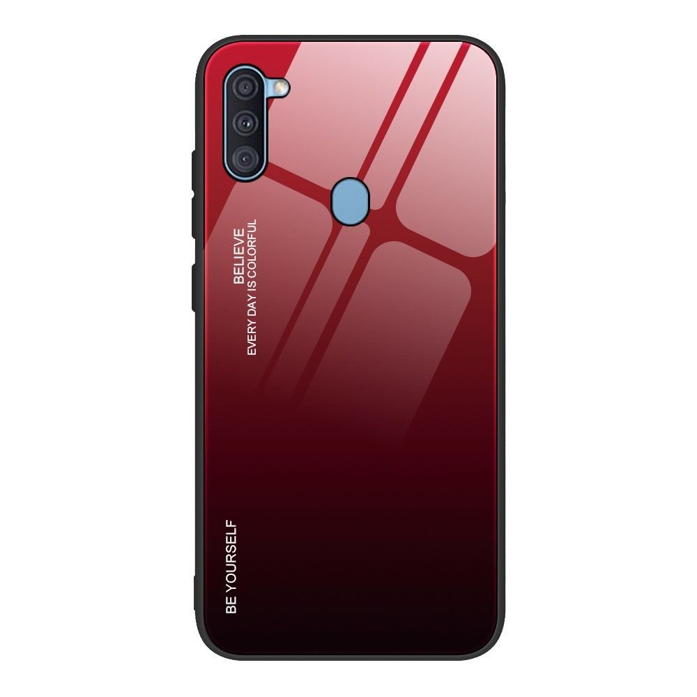 Generic - Coque en TPU dégradé de dureté de couleur hybride rouge/noir pour votre Samsung Galaxy A11 - Coque, étui smartphone