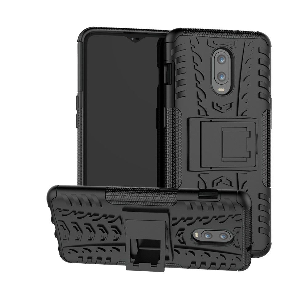 marque generique - Coque en TPU Pneu hybride 2 en 1 noir pour votre OnePlus 6T - Autres accessoires smartphone