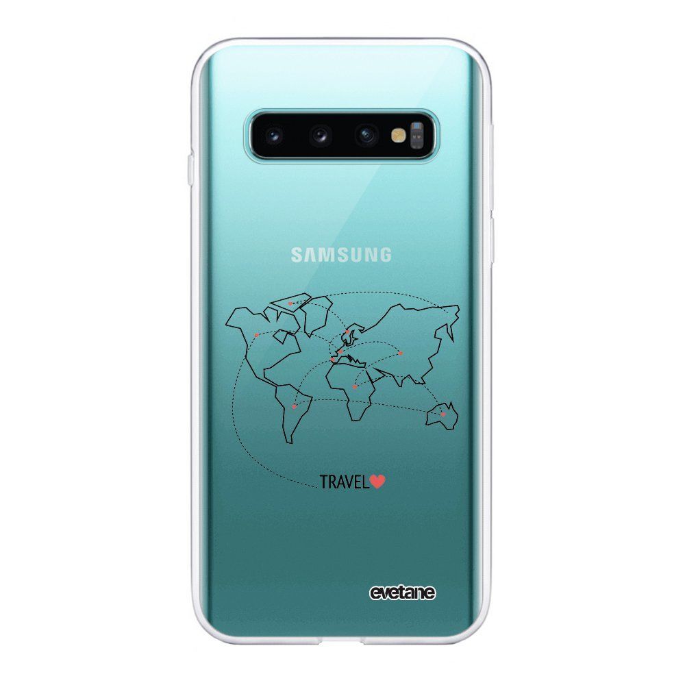 Evetane - Coque Samsung Galaxy S10 360 intégrale transparente Travel Ecriture Tendance Design Evetane. - Coque, étui smartphone