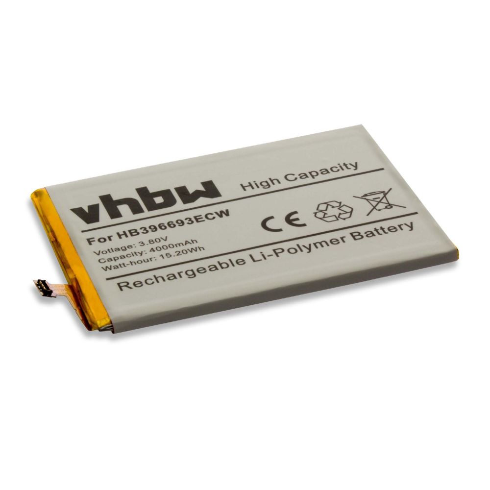 Vhbw - vhbw Li-Polymer Batterie 4000mAh (3.8V) pour téléphone smartphone Huawei Mate 8 Dual SIM TD-LTE 64GB, NXT-AL10, NXT-CL00, NXT-DL00 comme HB396693ECW. - Batterie téléphone