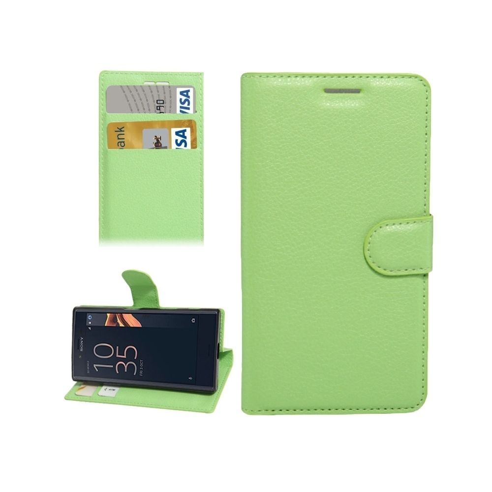 Wewoo - Housse Étui vert pour Sony Xperia X Compact Texture Horizontal en cuir Flip avec support et Slots de cartes Portefeuille - Coque, étui smartphone