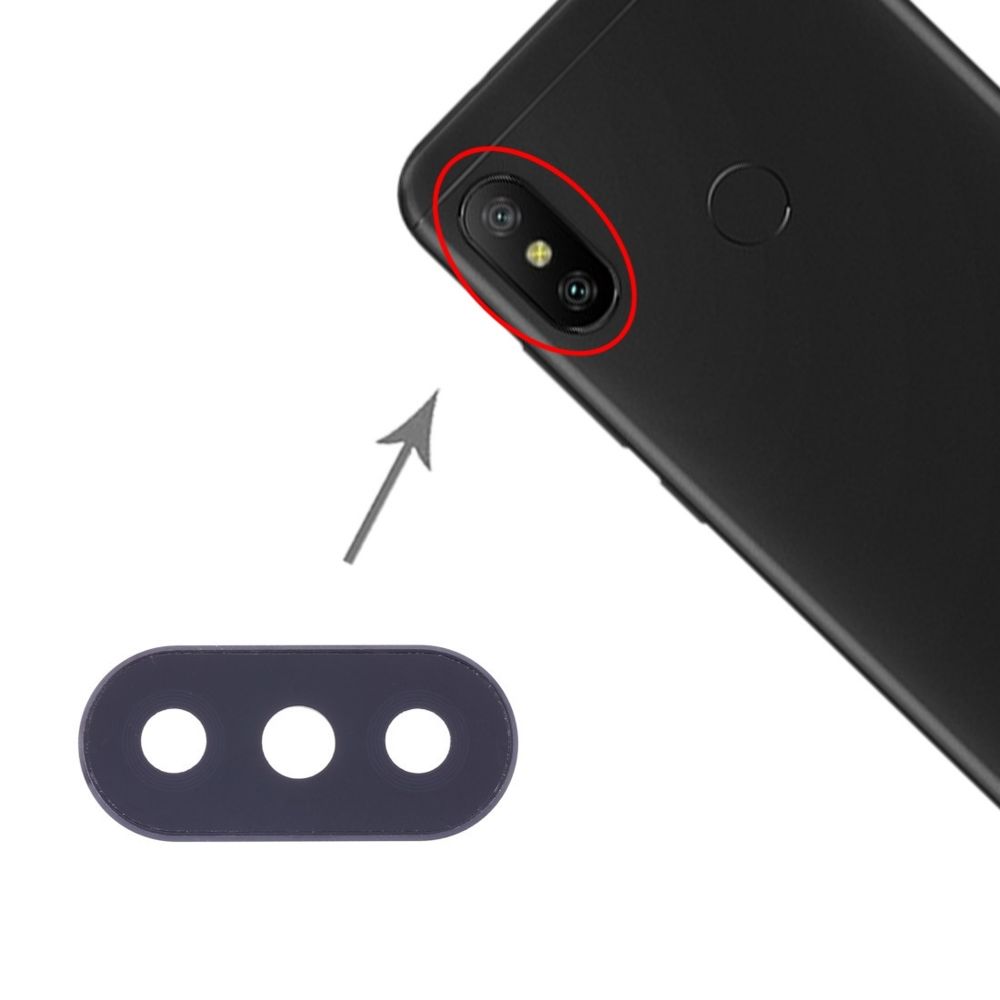 Wewoo - 10 lentilles de protection pour PCS Xiaomi Redmi 6 Pro / MI A2 Lite noir - Autres accessoires smartphone