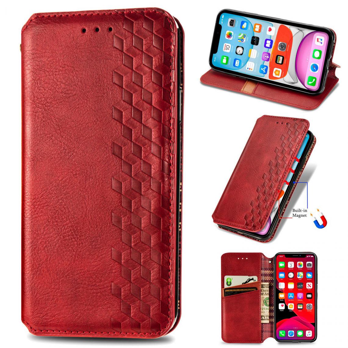 OtterBox - iPhone XR Housse Etui Coque de protection type portefeuille (tressée) [Rouge] - Coque, étui smartphone
