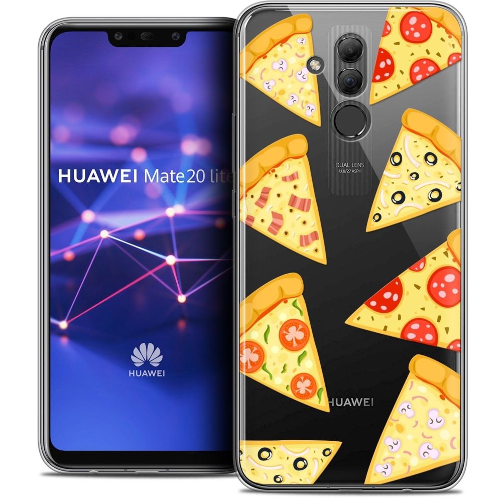 Caseink - Coque Housse Etui Huawei Mate 20 Lite (6.3 ) [Crystal Gel HD Collection Foodie Design Pizza - Souple - Ultra Fin - Imprimé en France] - Coque, étui smartphone