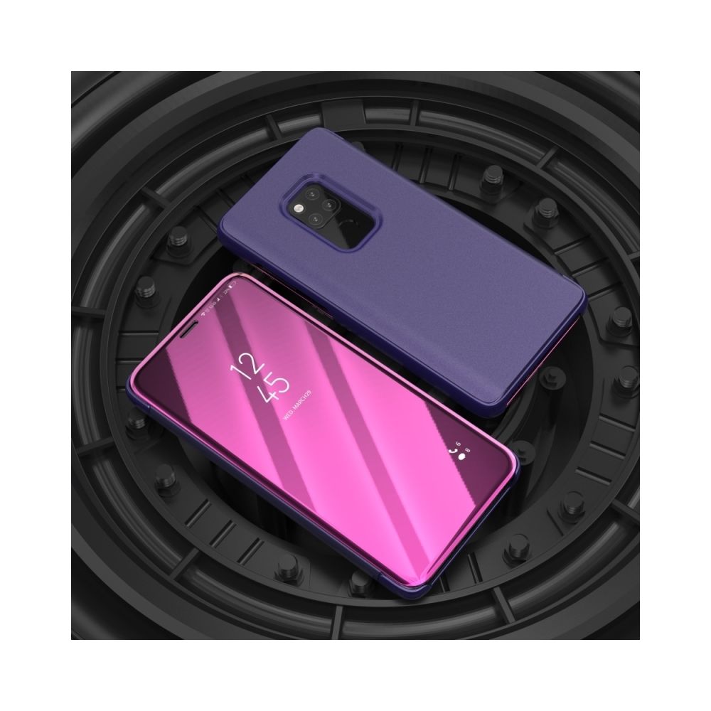 Wewoo - Étui en cuir PU avec rabat horizontal Clear View pour Huawei Mate 20, avec support (Violet) - Coque, étui smartphone