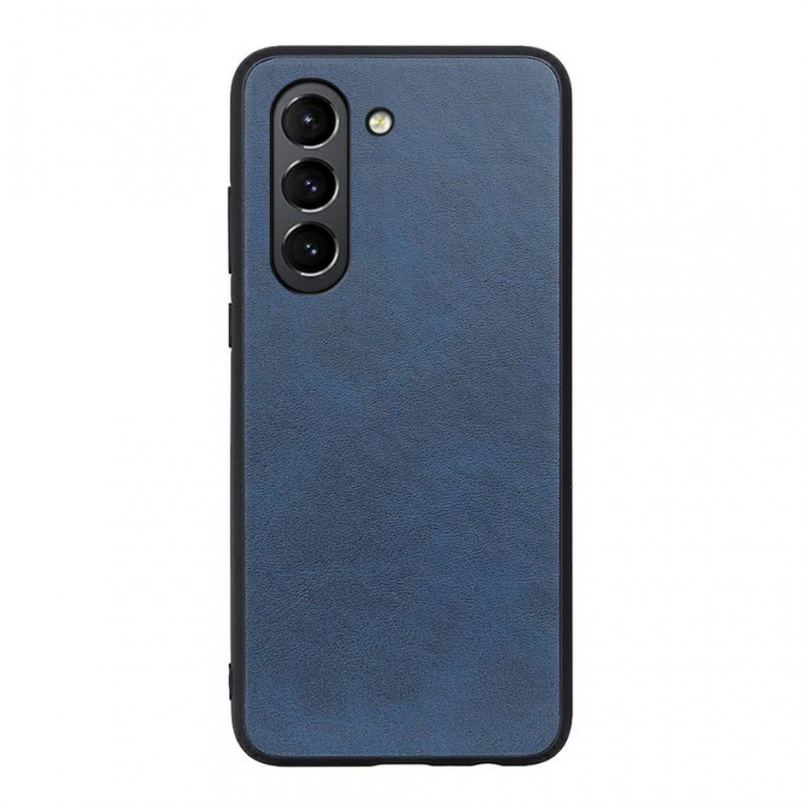Other - Coque en TPU + PU Recouvert bleu pour votre Samsung Galaxy S21 FE - Coque, étui smartphone
