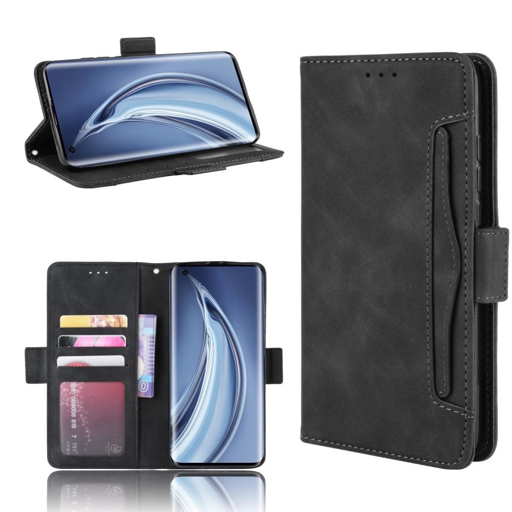 Generic - Etui en PU conception spéciale avec plusieurs porte-cartes noir pour votre Xiaomi Mi 10/Mi 10 Pro 5G - Coque, étui smartphone